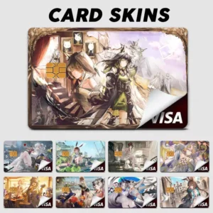 Fashion Video Gaming Arknights Card Stickers Luxury Credit Card Stickers 4PCS Debit Front Decoration Bank Bus Pass Card Stcker