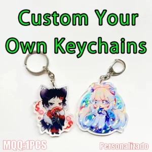 Custom Logo Acrylic Keychain Cat Dog ID Charm Print Holographic Personal Photo Pet Souvenir Birthday Gift Tag Name Key Chain