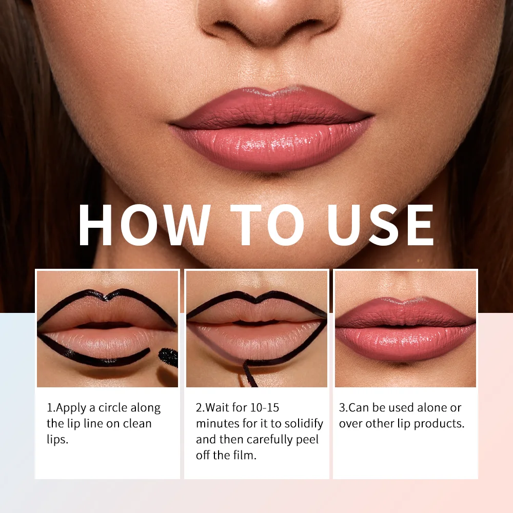 Waterproof Lip Liner Peel Off Tattoo Lipgloss Waterproof Long Lasting Matte Lip Tint Brown Contour Tear-off Lips Stain Cosmetic - Image 5
