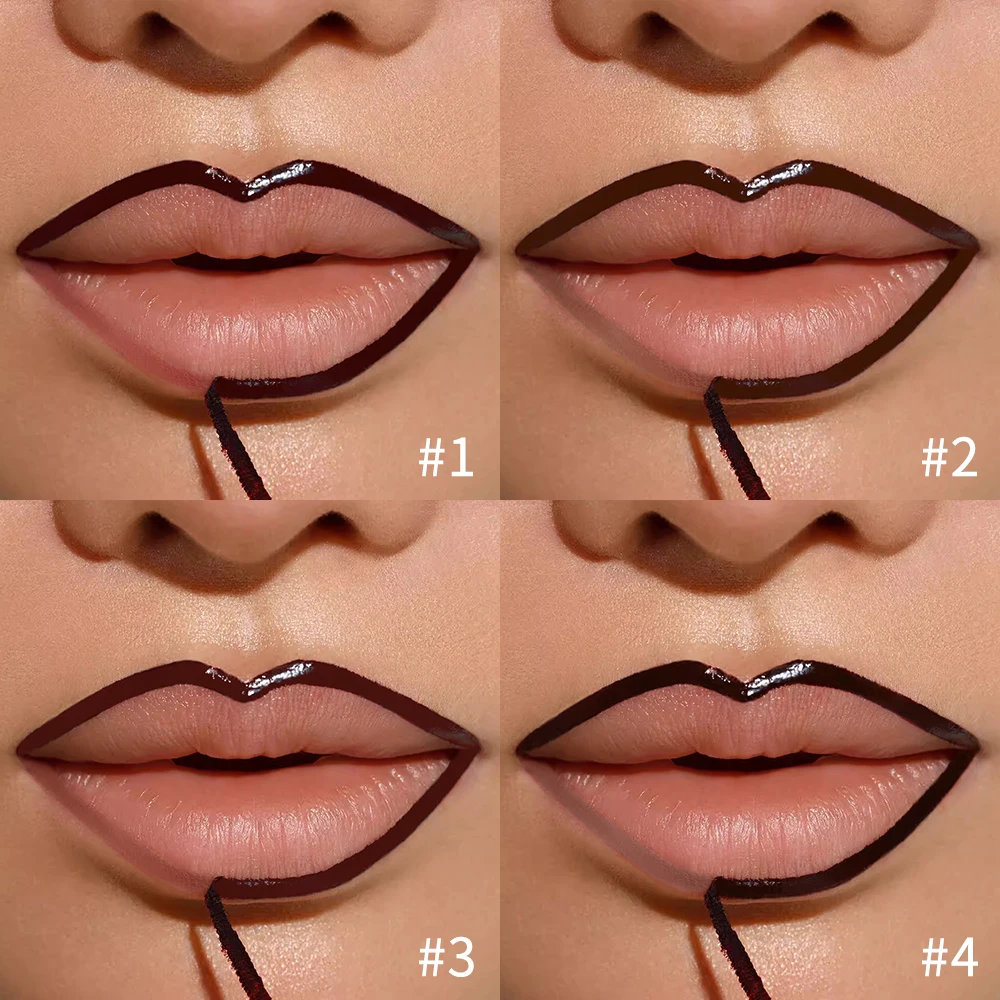Waterproof Lip Liner Peel Off Tattoo Lipgloss Waterproof Long Lasting Matte Lip Tint Brown Contour Tear-off Lips Stain Cosmetic - Image 4