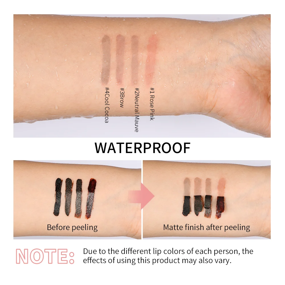 Waterproof Lip Liner Peel Off Tattoo Lipgloss Waterproof Long Lasting Matte Lip Tint Brown Contour Tear-off Lips Stain Cosmetic - Image 3